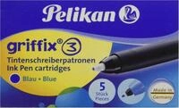 Pelikan Kugelschreiber Pelikan Griffix Tintenschreiber-Patronen Blau - 5er Pack...