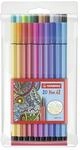 STABILO Faserstift STABILO Pen 68 Filzstift - 1 mm - 20er Set - Kunststoffetui
