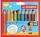 STABILO Buntstift STABILO Multitalent-Stift 'woody' 3 in 1 farbsorti, (10-tlg)