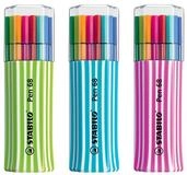 STABILO Faserstift STABILO Pen 68 Filzstift - 1 mm - 15er Single-Pack - sortiert