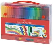 Faber-Castell Filzstift 60 Filzstifte CONNECTOR inkl. 12 Connector Clips