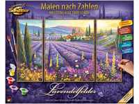 Schipper Malen nach Zahlen Meisterklasse Triptychon - Lavendelfelder, Made in...