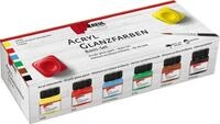 C. KREUL Bastelfarbe Acryl-Glanzfarben Basis-Set, 6 x 20 ml