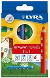 LYRA Buntstift LYRA Farbstifte Groove Triple 3in1 6 St&uuml;ck
