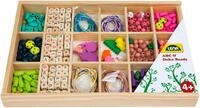 Lena&reg; Kreativset Holzperlen Holzkassette, gro&szlig;