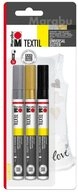 Marabu Textilmarker Marabu Textil Paintglitter 3x 3mm 3 Teile sortiert