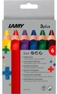 LAMY Wachsmalstift LAMY 6er Set Farb-, Aquarell- & Wachsmalstift in Einem - aus
