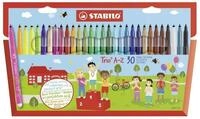 STABILO Filzstift STABILO Trio A-Z Filzstift - 0,7 mm - 30er Set