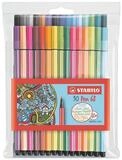 STABILO Filzstift Pen 68, (30-tlg), inkl. 6 Neonfarben