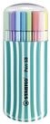 STABILO Filzstift STABILO Pen 68 Filzstift - 1 mm - 20er Zebrui-Etui t&uuml;rkis + wei&szlig;
