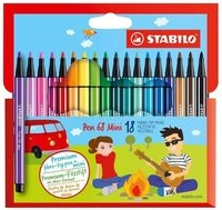 STABILO Filzstift STABILO Pen 68 Filzstift Mini - 1 mm - 18er Set