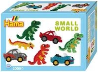 Hama B&uuml;gelperlen Hama Geschenkpackung Kleine Welt, Auto/Dino, Midi-B&uuml;gelperlen