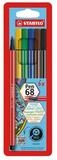 STABILO Filzstift Pen 68, (6-tlg), wasservermalbar