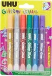 UHU Bastelfarbe UHU Glitter Glue Original 6 x 10 ml