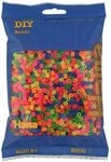 Hama Perlen Bastelperlen ignore, 3000 St&uuml;ck, neon-Mix