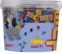 Hama B&uuml;gelperlen Hama Dose mit 600 Maxi-B&uuml;gelperlen Vollton Mix 69