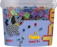 Hama B&uuml;gelperlen Hama Dose mit 600 Maxi-B&uuml;gelperlen Pastell Mix 50