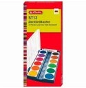 Herlitz Malpalette herlitz ST12 Wasserfarbkasten 12 Farben, Mischf&auml;cher im...