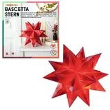 Folia Bastelkartonpapier folia Faltbl&auml;tter Bascetta-Stern, 200 x 200 mm, rot