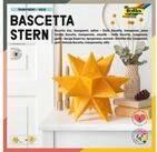 Folia Bastelkartonpapier folia Faltbl&auml;tter Bascetta-Stern gelb-transparent...