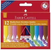 Faber-Castell Wachsmalstift Radierbare Kreide JUMBO ergonomische Dreikantform 12