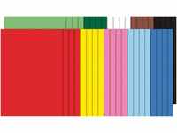 Folia Papierkarton Tonkarton farbig sortiert, farbig sort., DIN A2