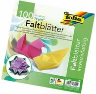 Folia Bastelkartonpapier Faltblatt 20x20cm farbig 100 Blatt Intensiv