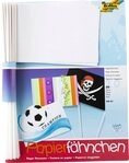 Folia Bastelkartonpapier Blanko-Papierf&auml;hnchen, rechteckig, 20 St&uuml;ck