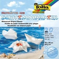 Folia Max Bringmann KG Bastelkartonpapier folia Schwimmpapier 65g/m&sup2; wei&szlig;...