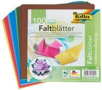 Folia Designpapier, Faltbl&auml;tter durchgef&auml;rbt, 15x15 cm, 100 Blatt