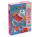 DJECO Kreativset Bastelpackung Sandbild mit Farb- und Glitzersand