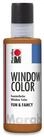Marabu Sticker Marabu Window Color "fun & fancy", 80 ml, hellbraun