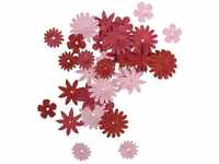 Rayher Papier-Blütenmischung Rot/Rosétöne
