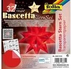 Folia Bastelfilz Bascetta Stern - rot transparent &Oslash; 20 cm.