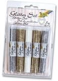 Folia Bastelfilz Glitterset - farbig sortiert 5 St&uuml;ck &agrave; 14g.