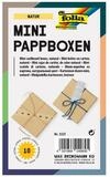 Folia Geschenkpapier folia Pappboxen Mini eckig naturfarbig 7,5x7,5x4,5cm 10...