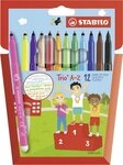 STABILO Filzstift Filzstift mit Dreikant-Griffzone Trio&reg; A-Z, Kartonetui mit 12