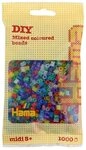 Hama B&uuml;gelperlen Hama B&uuml;gelperlen &ndash; Glitzer Mischung, Midi 5 mm (1000 Stk)
