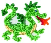 Hama B&uuml;gelperlen Hama Midi-Stiftplatte Drache, wei&szlig;