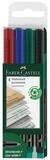 Faber-Castell Permanentmarker Multimark 1513 F, (4-tlg), korrigierbar