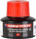 edding F&uuml;llhalter Nachf&uuml;lltinte edding HTK 25 f&uuml;r edding Highlighter 25ml rot