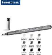 STAEDTLER Fineliner Pigmentliner 308005-9 - schwarz 0,05 mm lange Metallspitze