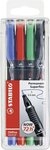 STABILO Folienstift Folienschreiber OHPen universal Superfein, permanent, 4er...