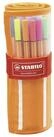 STABILO Fineliner STABILO point 88 Fineliner - 0,4 mm - 30er Rollset - 25