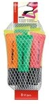 STABILO Marker STABILO NEON 8er Netz 4 gelb 2 gr&uuml;n je 1 orange pink