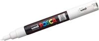 uni-ball Filzstift Fasermaler Uni Posca PC-1MC 0,7 wei&szlig;