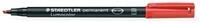 STAEDTLER Folienstift Folienstift Lumocolor B permanent rot
