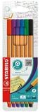 STABILO Fineliner point 88&reg; Kreativ, (6-tlg), Lineal- und schablonengeeignet