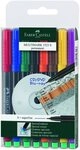 Faber-Castell Permanentmarker CD-Marker Multimark wasserfest ca. 0,4 mm 8 Farben Etui