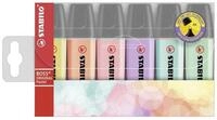 STABILO Marker STABILO BOSS Textmarker - 2+5 mm - pastell - 6er Set